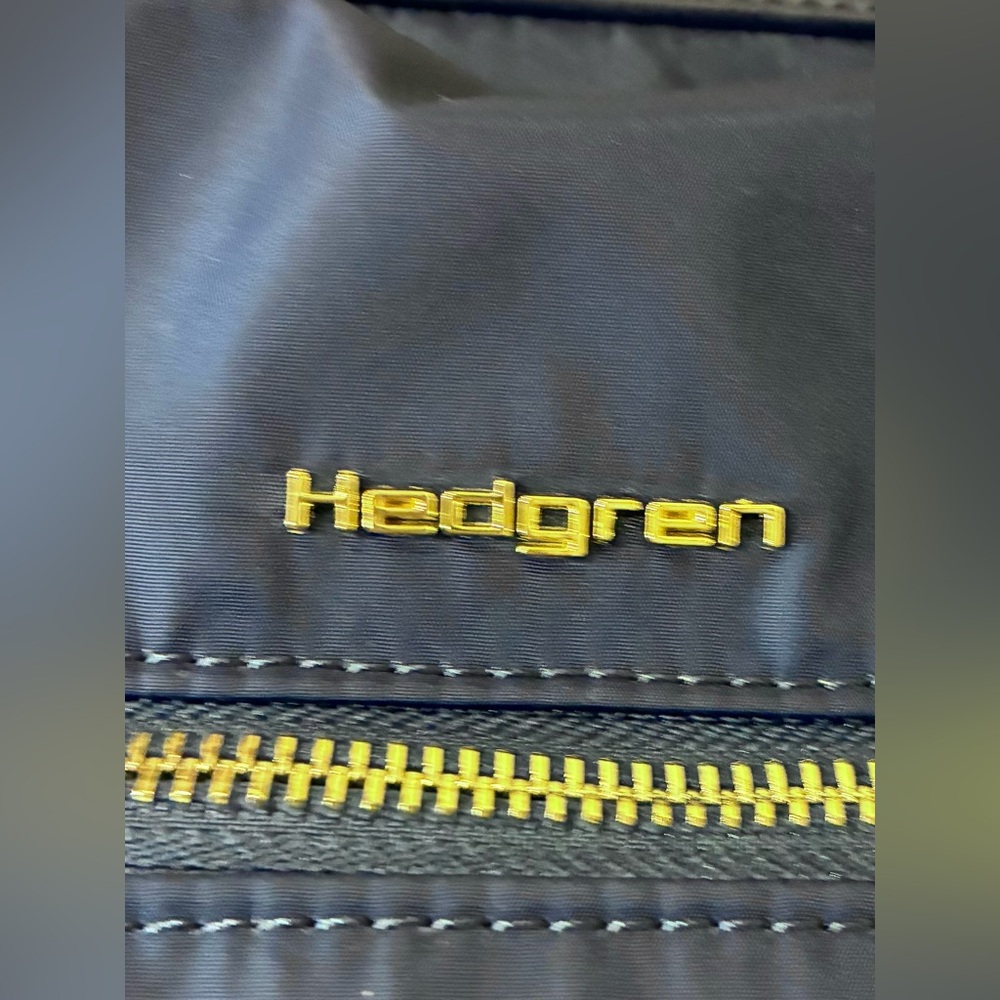 Hedgren Prisma Spectral Handbag Crossbody Double Top Handles Dress Blue  NWOT - Picture 3 of 16